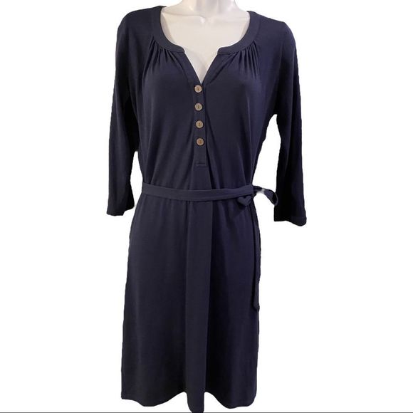 BODEN Midi Shirt Dress Navy Blue 4 4P - Picture 4 of 7